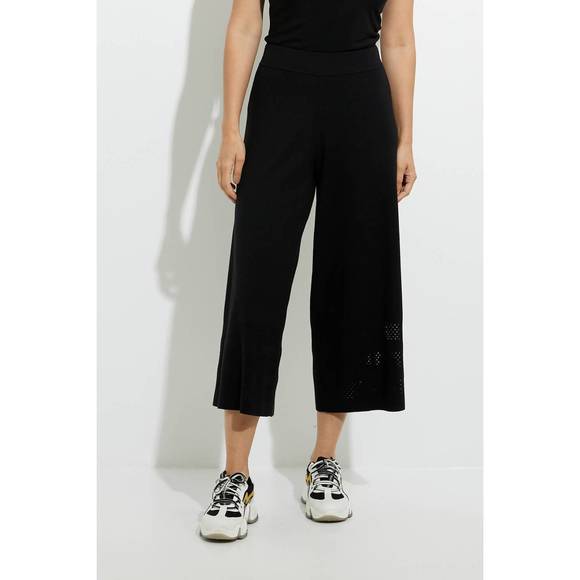 Joseph Ribkoff Women's Mid Rise Wide Leg Cropped Trousers 252914 Col 3622